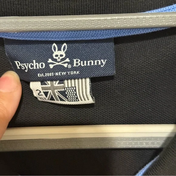 Psycho Bunny Black Polo with Blue and Red Accents Sz:2XLT - Picture 5 of 7